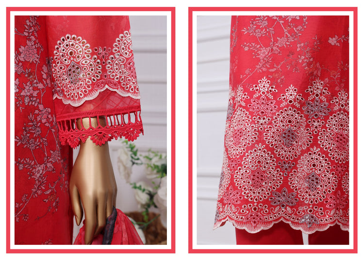 SADABAHAR PRINTED CHIKANKARI STITCHED D-07