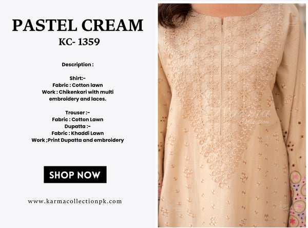 SAFINA LAWN STITCHED KARMA KC-1359
