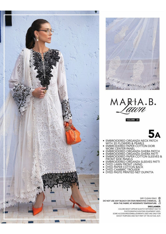 MARIA B LUXURY UNSTITCHED LUXURY  LAWN (5-A)