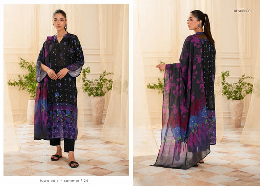 BLISS GULJEE UNSTITCHED LAWN D-08