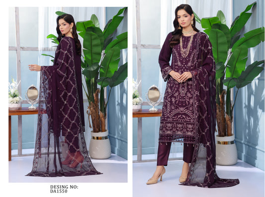 ARSHAMA BY BIN HAMEED SEM-STITCHED | DA1550