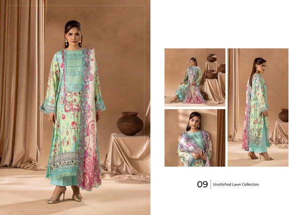 MAHAJAL BY GULLJEE UN-STITCHED 3PC | D-09