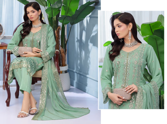 ARSHAMA BY BIN HAMEED SEM-STITCHED | RAY1425