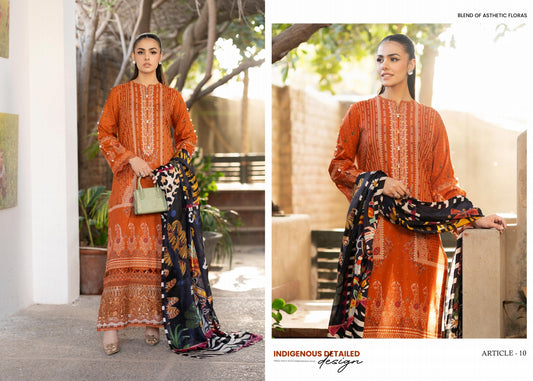 MORJA GULJEE UNSTITCHED LAWN - D10