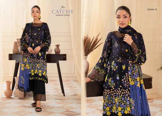 BLISS GULJEE UNSTITCHED LAWN D-10