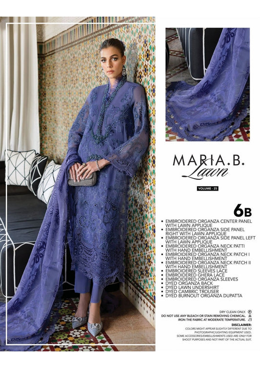 MARIA B LUXURY UNSTITCHED LUXURY  LAWN (6-B)