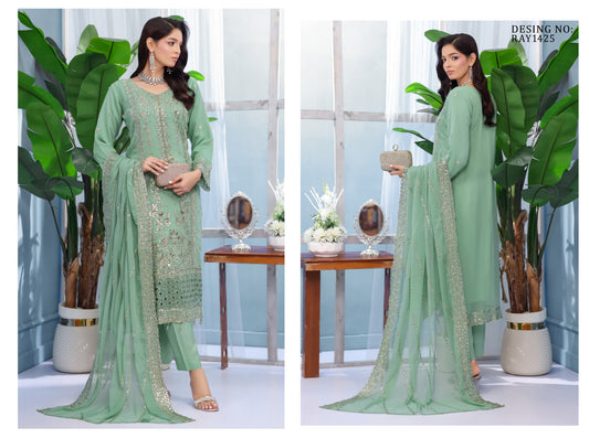 ARSHAMA BY BIN HAMEED SEM-STITCHED | RAY1425