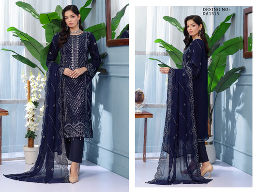 ARSHAMA BY BIN HAMEED SEM-STITCHED | DA1515