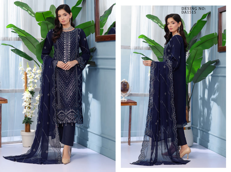 ARSHAMA BY BIN HAMEED SEM-STITCHED | DA1515