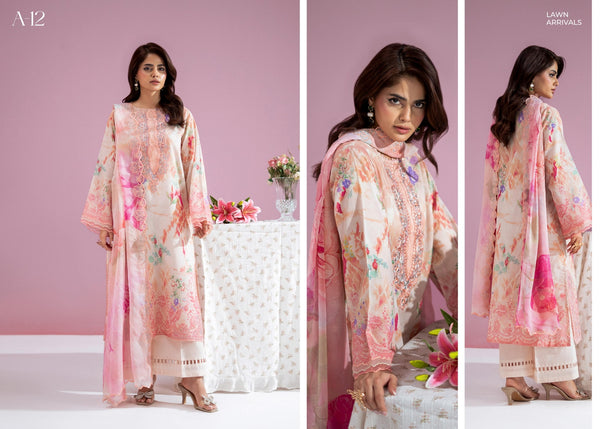 Rangpasand By Gulljee Un-Stitched 3pc | D-12