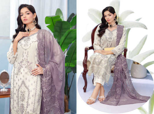 ARSHAMA BY BIN HAMEED SEM-STITCHED | EKR1454