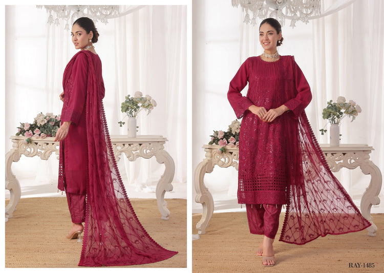 INARA BY BIN HAMEED | SEMI-STITCHED CHIFFON | D-09