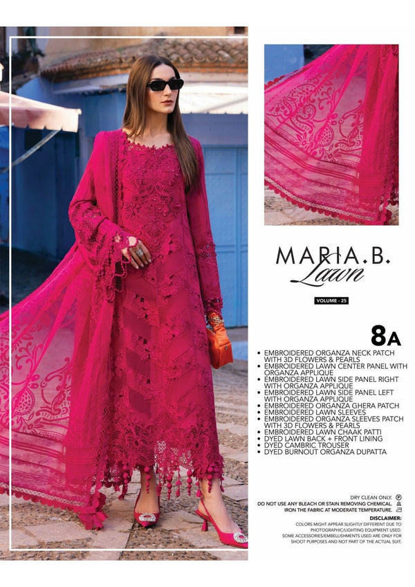 MARIA B LUXURY UNSTITCHED LUXURYLAWN (8-A)