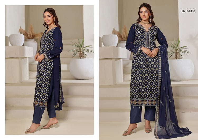 BISMA BY BIN HAMEED SEMI-STITCHED | EKR-1383
