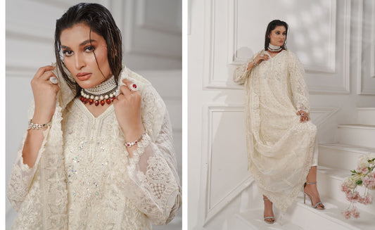 GLAMOURA BY NOOR'S SEMI-STITCHED 3PC | D-06