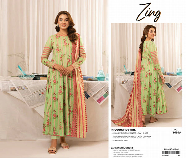 ZING PRINTED LAWN | D-04