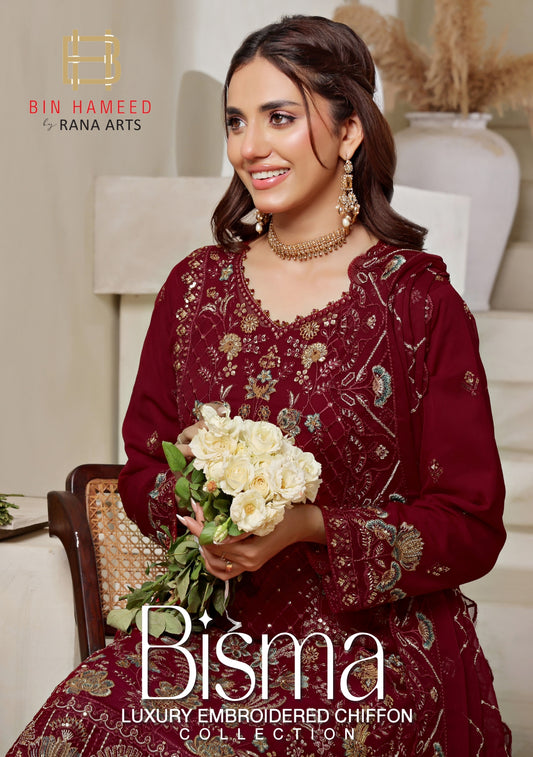 BISMA BY BIN HAMEED SEMI-STITCHED | DA-1402