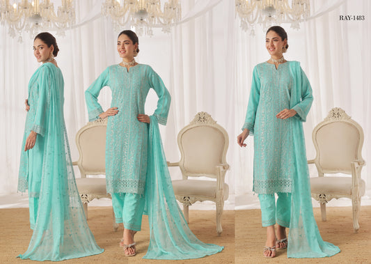 INARA BY BIN HAMEED | SEMI-STITCHED CHIFFON | D-10