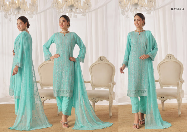 INARA BY BIN HAMEED | SEMI-STITCHED CHIFFON | D-10