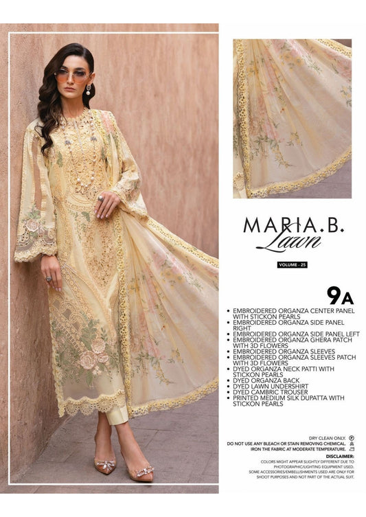 MARIA B LUXURY UNSTITCHED LUXURY  LAWN (9-A)