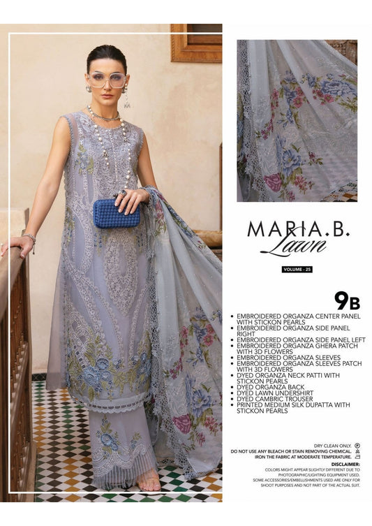 MARIA B LUXURY UNSTITCHED LUXURY  LAWN (9-B)