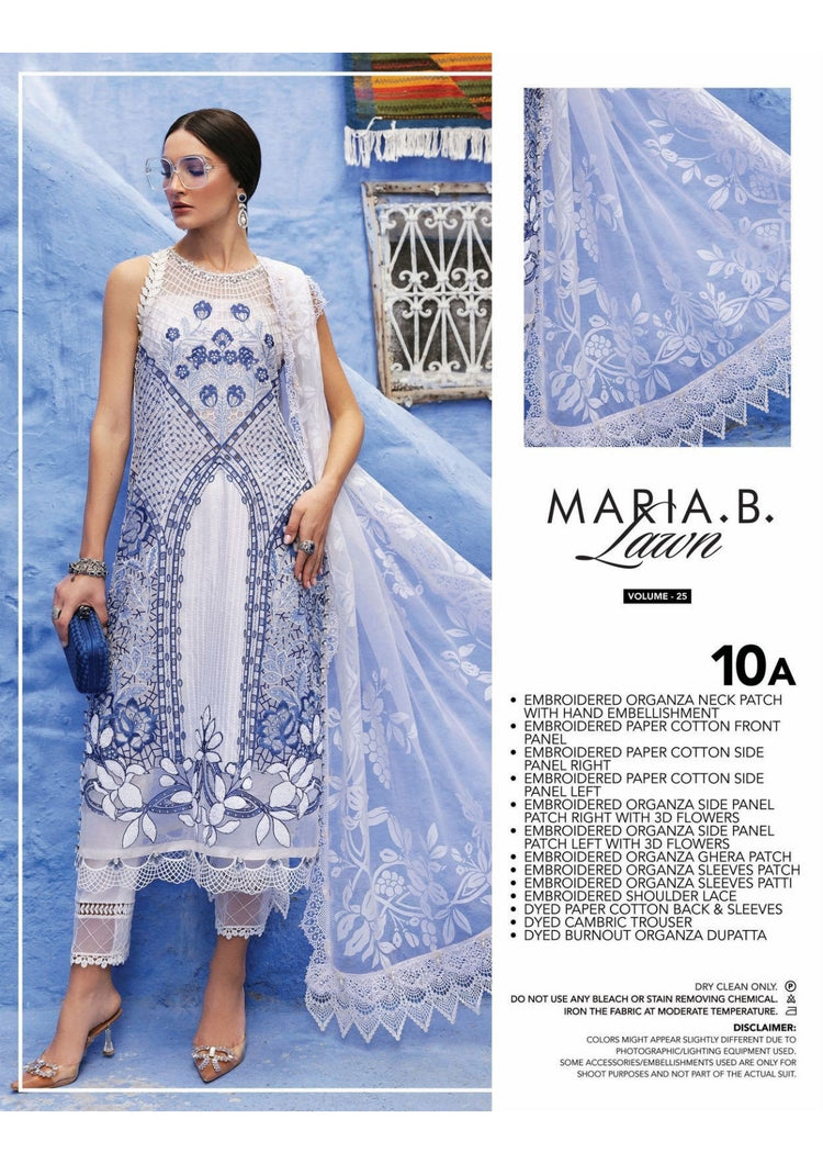 MARIA B LUXURY UNSTITCHED LUXURY  LAWN (10-A)