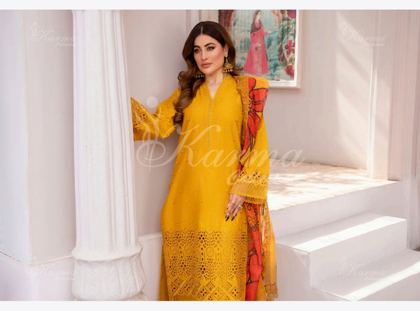 SAFINA LAWN STITCHED KARMA KC-1363