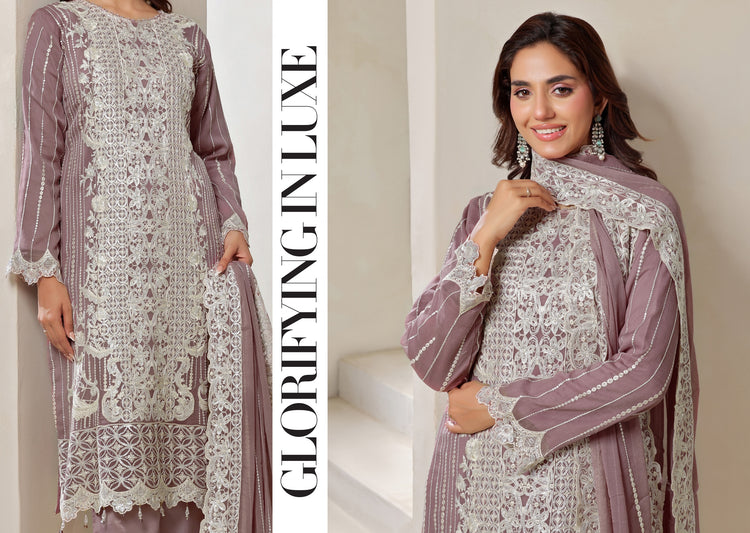 BISMA BY BIN HAMEED SEMI-STITCHED | RAY-1277