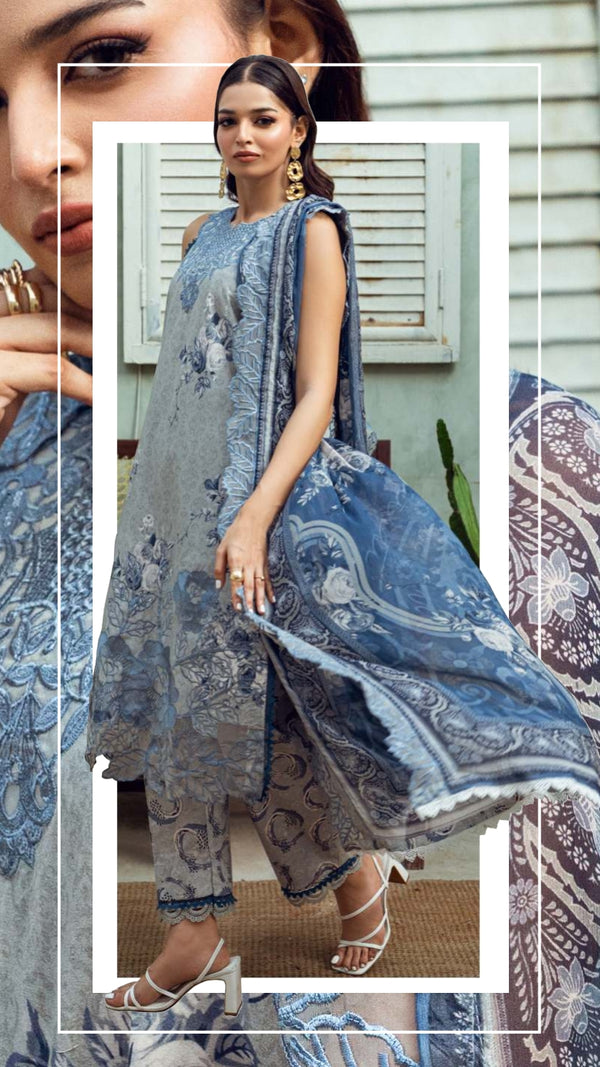 ALZOHAIB SUNSHINE BLOOM PRINTKARI UN-STITCHED 3PC | D-10