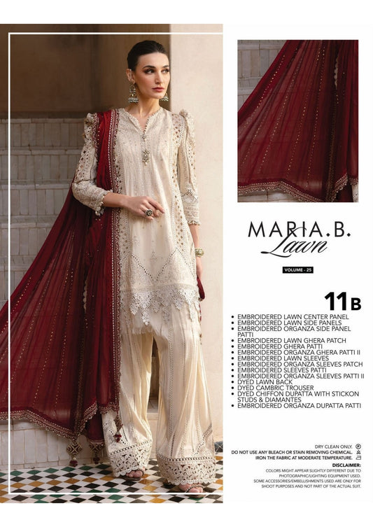 MARIA B LUXURY UNSTITCHED LUXURY  LAWN (11-B)