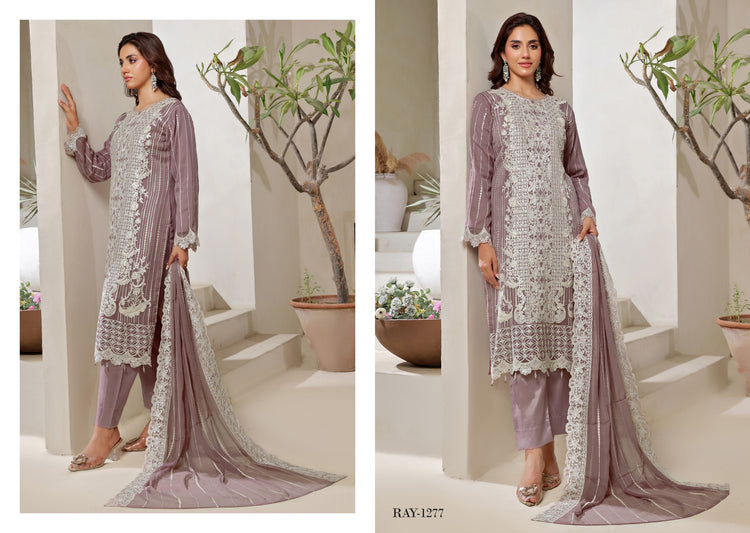 BISMA BY BIN HAMEED SEMI-STITCHED | RAY-1277