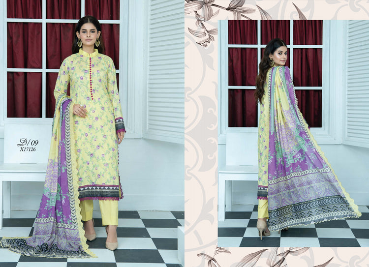 MASHAAL BY RIAZ ARTS | UN-STITCHED 3PC |D-02