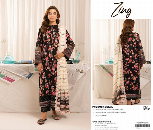 ZING PRINTED LAWN | D-06