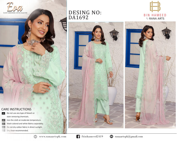 Eva By Bin hameed Semi Stitched 3PC | DA-1692