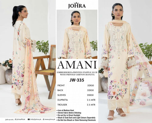 AMANI BY JOHRA LAWN | JW-335
