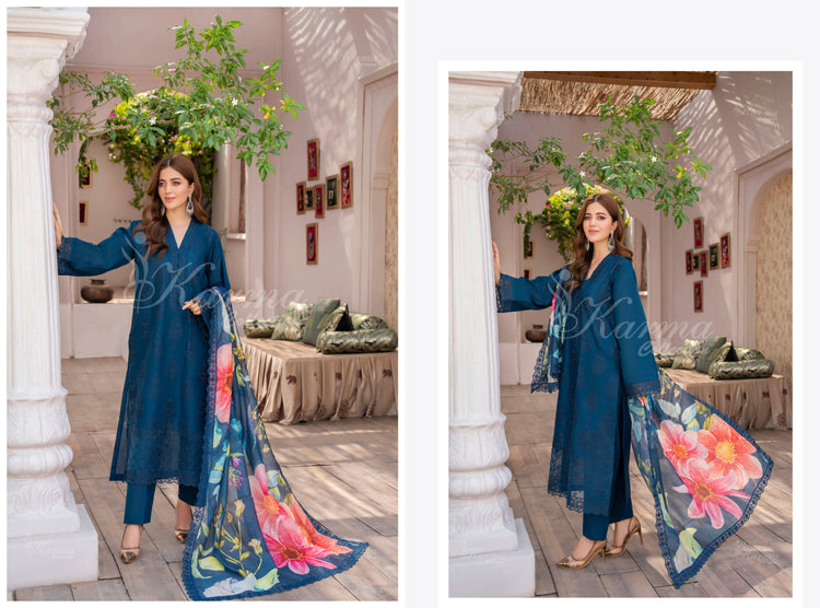 SAFINA LAWN STITCHED KARMA KC-1362