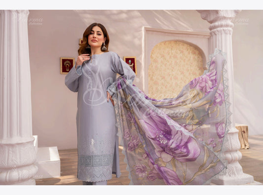 SAFINA LAWN STITCHED KARMA KC-1364