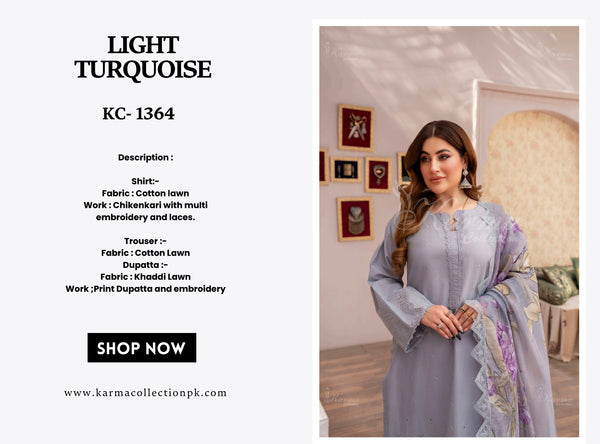 SAFINA LAWN STITCHED KARMA KC-1364