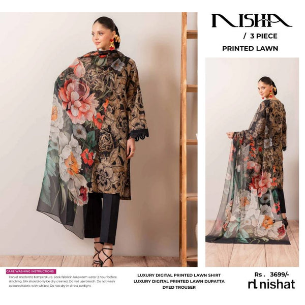 NISHA PRINTED LAWN | D-10