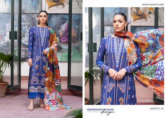 MORJA GULJEE UNSTITCHED LAWN - D01