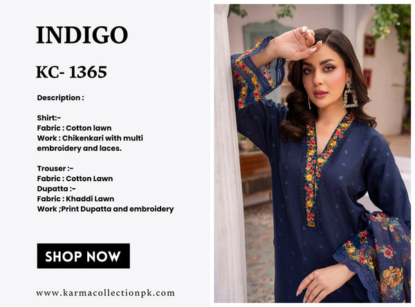 SAFINA LAWN STITCHED KARMA KC-1365