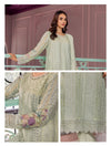 RONAK-E MEHAL BY ZA CLOTHS SEMI STITCHED CHIFFON D-08
