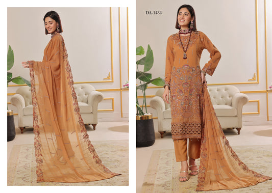 ZAIB BY BIN HAMEED SEMI-STITCHED 3PC | D-04