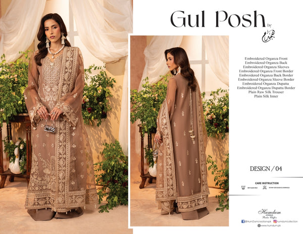 GUL POSH BY HUMDUM UN-STITCHED 3PC | D-04