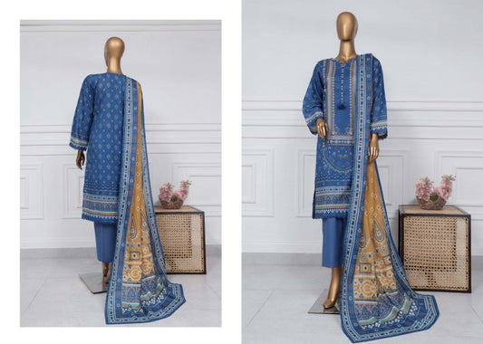 SADABAHAR PREMIUM PRINTED LAWN D-18