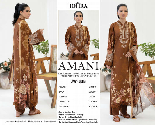 AMANI BY JOHRA LAWN | JW-338