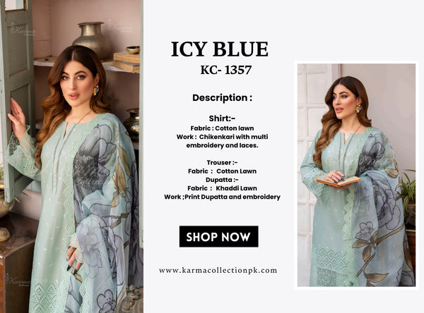 SAFINA LAWN STITCHED KARMA KC-1357