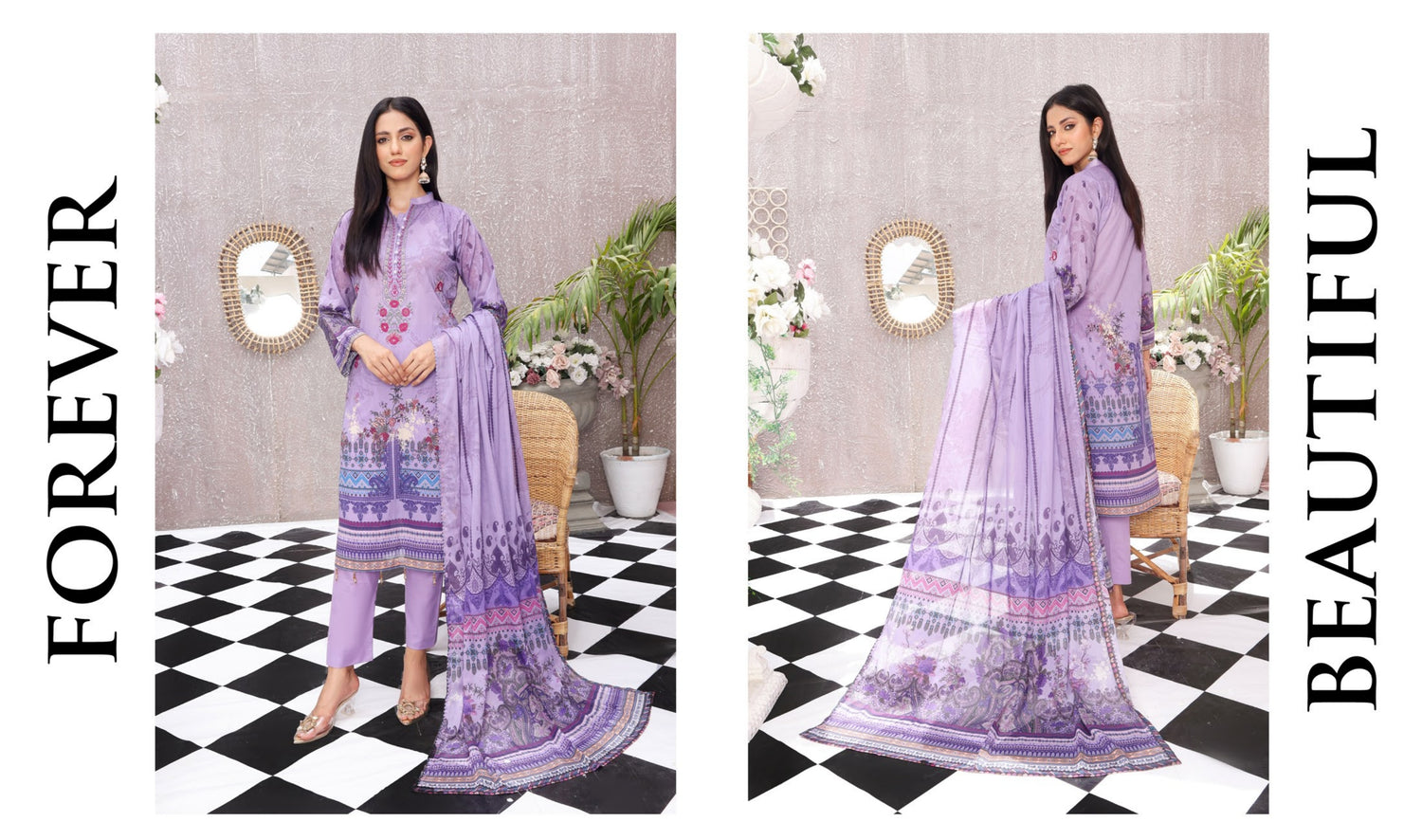 Warda Embroidered Lawn 2 Piece Shirt & Trouser Code | 8271 | 1995.00 PKR –  STYLE LOFT
