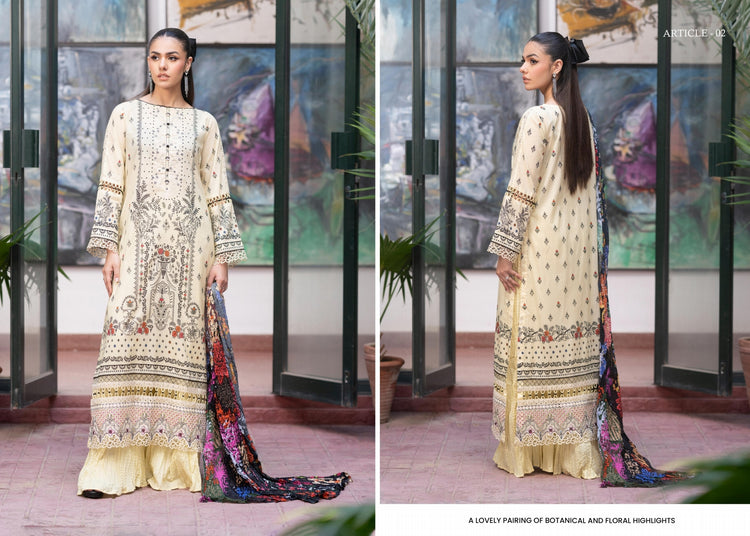 MORJA GULJEE UNSTITCHED LAWN - D02