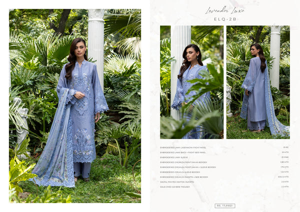 Elaf Luxury Lawn 2026 ELQ-2B LAVENDER LUXE
